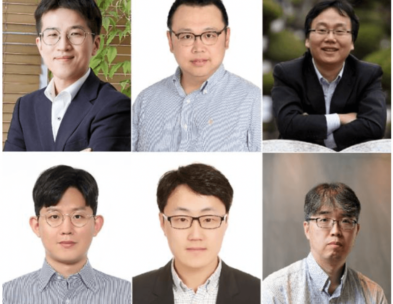 지원 과제에 선정된 연구자들의 얼굴 사진 여섯 장을 2행 3열 격자로 배열한 이미지.
